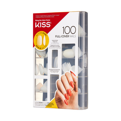 KISS 100 Full-Cover Nail Kit - Active Oval
