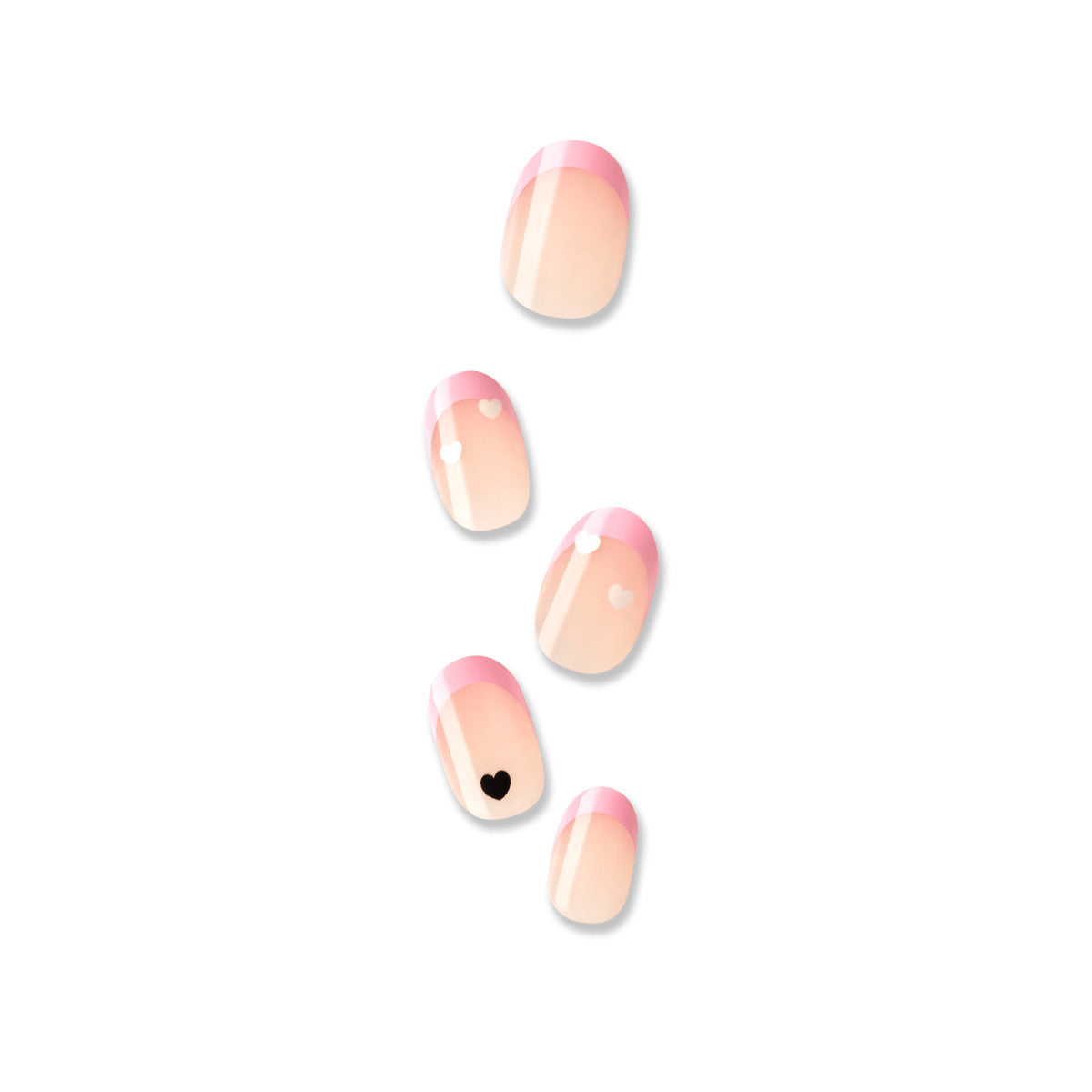 KISS imPRESS No Glue Mani Press On Nails, French, Ditto, Pink, Short Oval, 30ct